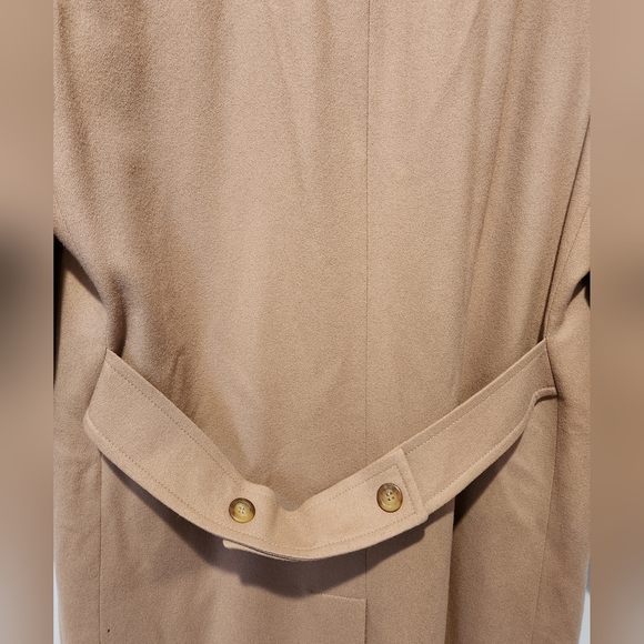 Vintage 80s Carmel Brown Pendleton USA Made Size 8 100% Virgin Wool TrenchCoat - Picture 4 of 10